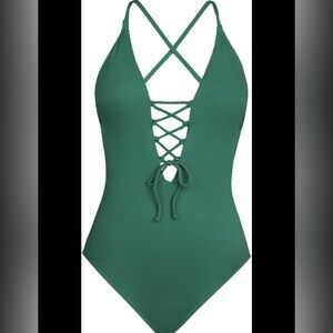 Cupshe New With Tags Green Strappy Swimsuit Size Large